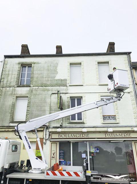 Travaux en hauteur (nacelle) - Nettoyage, diagnostic et communication d'entreprise par drone en Normandie