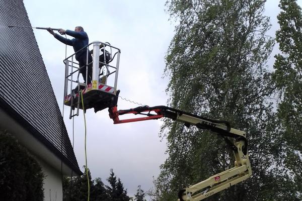 Nettoyage de pignon en Nacelle Araignée de 15 m