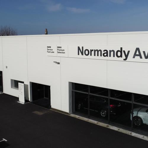 Film de présentation BMW Normandy Avenue - Prestations aériennes et communication d'entreprise par drone en Normandie
